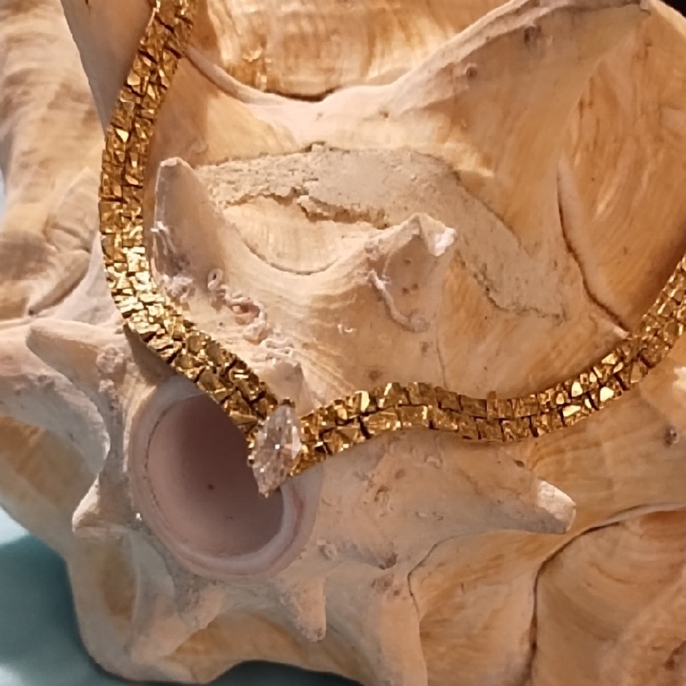 Premier Jewelry Gold Tone Nugget Necklace